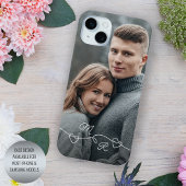 Je monogrammen en verweven liefdesharten Case-Mate iPhone case