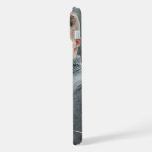 Je monogrammen en verweven liefdesharten iPhone hoesje (Linkerkant)