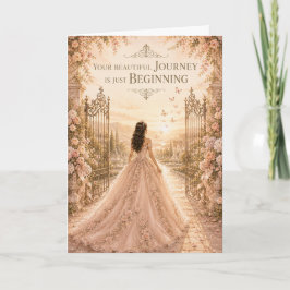 Je Mooi Reis Begint Quinceañera Kaart