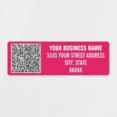 Je naam adres QR-code productlabels voorbeeld Labels (Design 2)