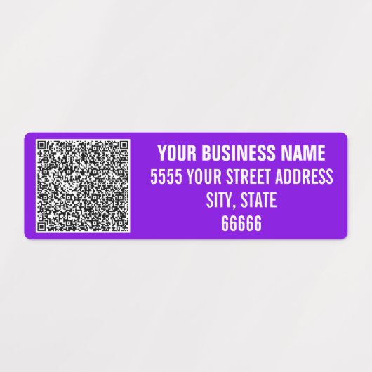 Je naam adres QR-code productlabels voorbeeld Labels (Design 1)