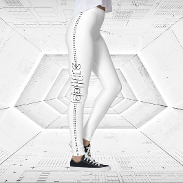 Je naam als buitenaardse tekens unieke wit leggings