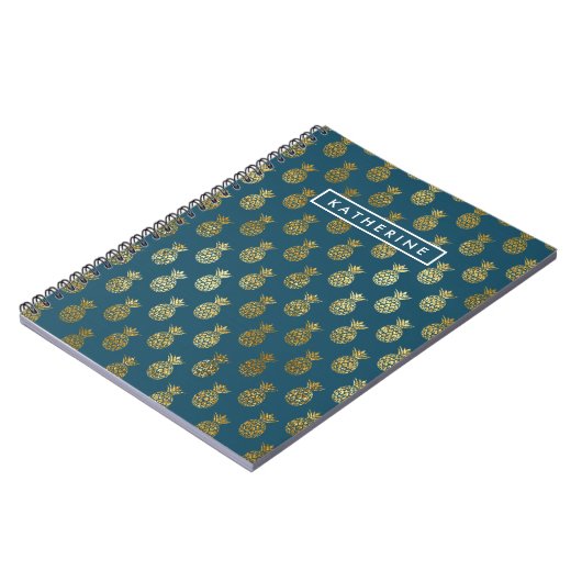 Je naam | ananas notitieboek (Linkerzijde)