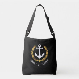 Je naam Anchor Gold Style Laurel Black Crossbody Tas