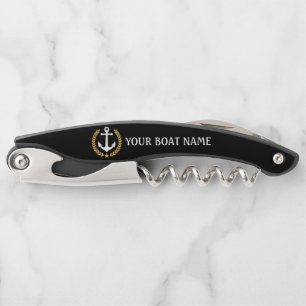 Je naam Anchor Gold Style Laurel Black Kurkentrekker