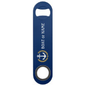 Je naam Anchor Gold Style Laurel Blue Speed Flessenopener (Voorkant)