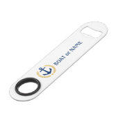 Je naam Anchor Gold Style Laurel White Speed Flessenopener (Voorkant Gekanteld)