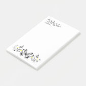 Je naam | Belangrijke nota's van de Lacy Butterfly Post-it® Notes (Schuin)