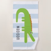 Je naam | Bij de Beach Alligator Strandlaken (Voorkant)