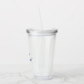 Je naam blauwe anker acryl drinkbeker (Links)