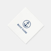 Je naam blauwe Zee Anchor Servet (Hoek)