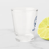 Je naam blauwe Zee Anchor Shot Glas (Links)