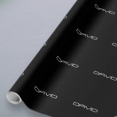 Je naam | Cool gestileerde tekst Cadeaupapier