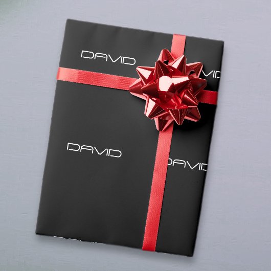 Je naam | Cool gestileerde  tekst Cadeaupapier