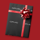 Je naam | Cool gestileerde tekst Cadeaupapier