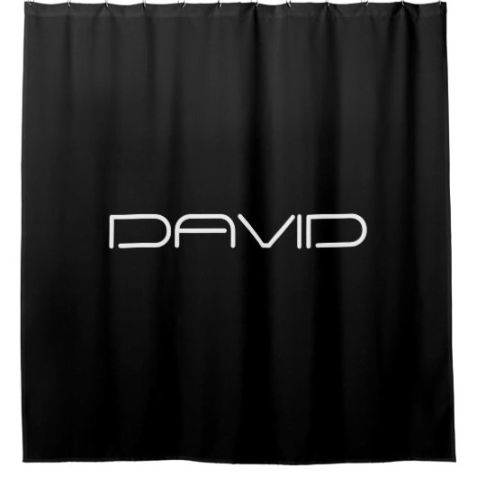 Je naam | Cool gestileerde tekst Douchegordijn (Voorkant)