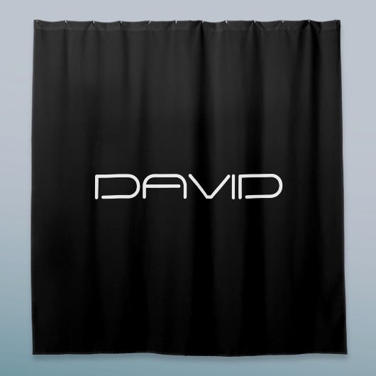 Je naam | Cool gestileerde  tekst Douchegordijn
