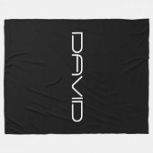 Je naam | Cool gestileerde  tekst Fleece Deken (Voorkant (Horizontaal))