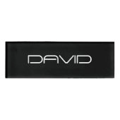 Je naam | Cool gestileerde  tekst Naambadge (Voorkant)