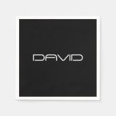 Je naam | Cool gestileerde  tekst Servet (Voorkant)