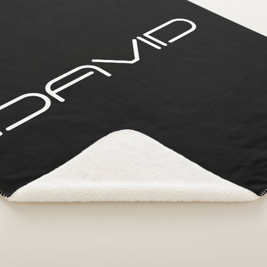 Je naam | Cool gestileerde  tekst Sherpa Deken (3/4)