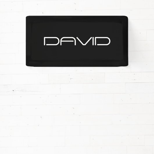 Je naam | Cool gestileerde tekst Spandoek (Insitu)