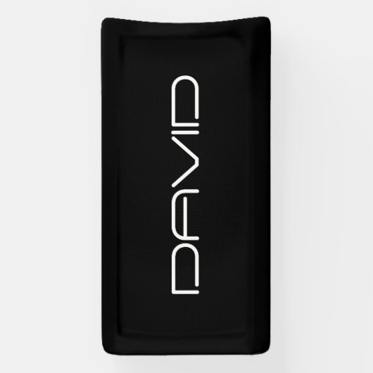 Je naam | Cool gestileerde tekst Spandoek (Verticaal)