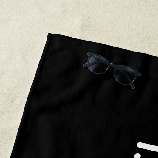 Je naam | Cool gestileerde tekst Strandlaken (In situ)