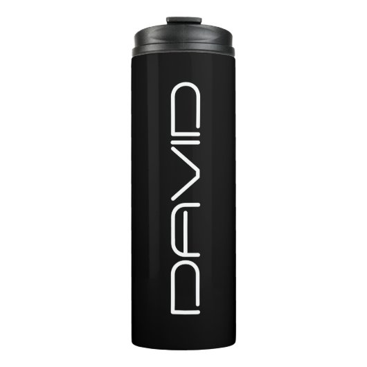 Je naam | Cool gestileerde  tekst Thermosbeker (Voorkant)