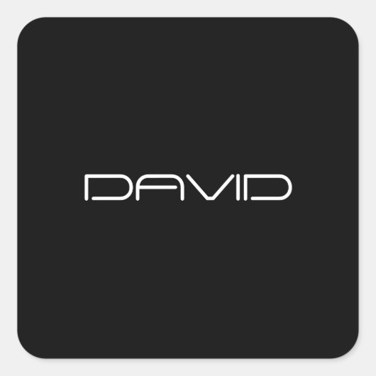 Je naam | Cool gestileerde  tekst Vierkante Sticker (Voorkant)