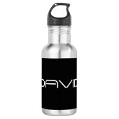 Je naam | Cool gestileerde  tekst Waterfles (Voorkant)