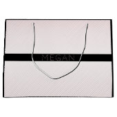 Je naam | Dun wit & Roos Ombre Strepen #2 Groot Cadeauzakje (Voorkant)