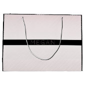 Je naam | Dun wit & Roos Ombre Strepen #2 Groot Cadeauzakje (Achterkant)