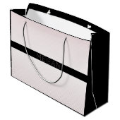 Je naam | Dun wit & Roos Ombre Strepen #2 Groot Cadeauzakje (Achterkant Gekanteld)