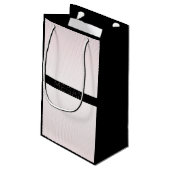 Je naam | Dun wit & Roos Ombre Strepen #2 Klein Cadeauzakje (Achterkant Gekanteld)