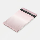 Je naam | dunne roze ombre & witte strepen post-it® notes (Schuin)