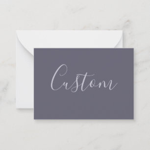 Je naam Elegant lavendel schrift op nevelig paar Notitiekaartje