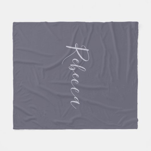 Je naam | Elegant Lavendel Script op Hazy Paarse Fleece Deken (Voorkant (Horizontaal))