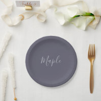 Je naam | Elegant Lavendel Script op Hazy Paarse
