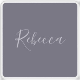 Je naam | Elegant Lavendel Script op Hazy Paarse Sticker