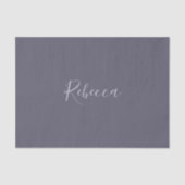 Je naam | Elegant Lavendel Script op Hazy Paarse Tissuepapier (Voorkant)