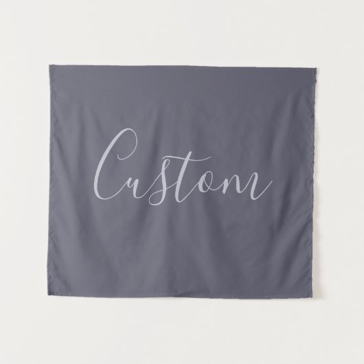 Je naam | Elegant Lavendel Script op Hazy Paarse Wandkleed (Voorkant (horizontaal))