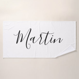 Je naam Elegant Schrift Badhanddoek