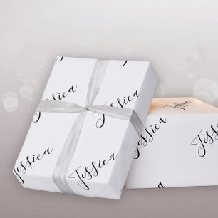 Je naam Elegant Schrift Cadeaupapier