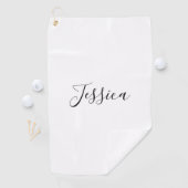 Je naam | Elegant Schrift Golfhanddoek (Insitu)