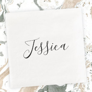 Je naam Elegant Schrift Servet