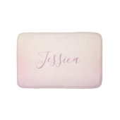 Je naam | Elegant Script Soft Ombre Badmat (Voorkant)
