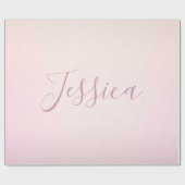 Je naam | Elegant Script Soft Ombre Cadeaupapier (Vlak)