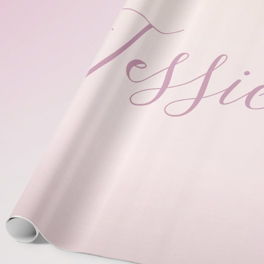 Je naam | Elegant Script Soft Ombre Cadeaupapier