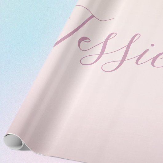 Je naam | Elegant Script Soft Ombre Cadeaupapier